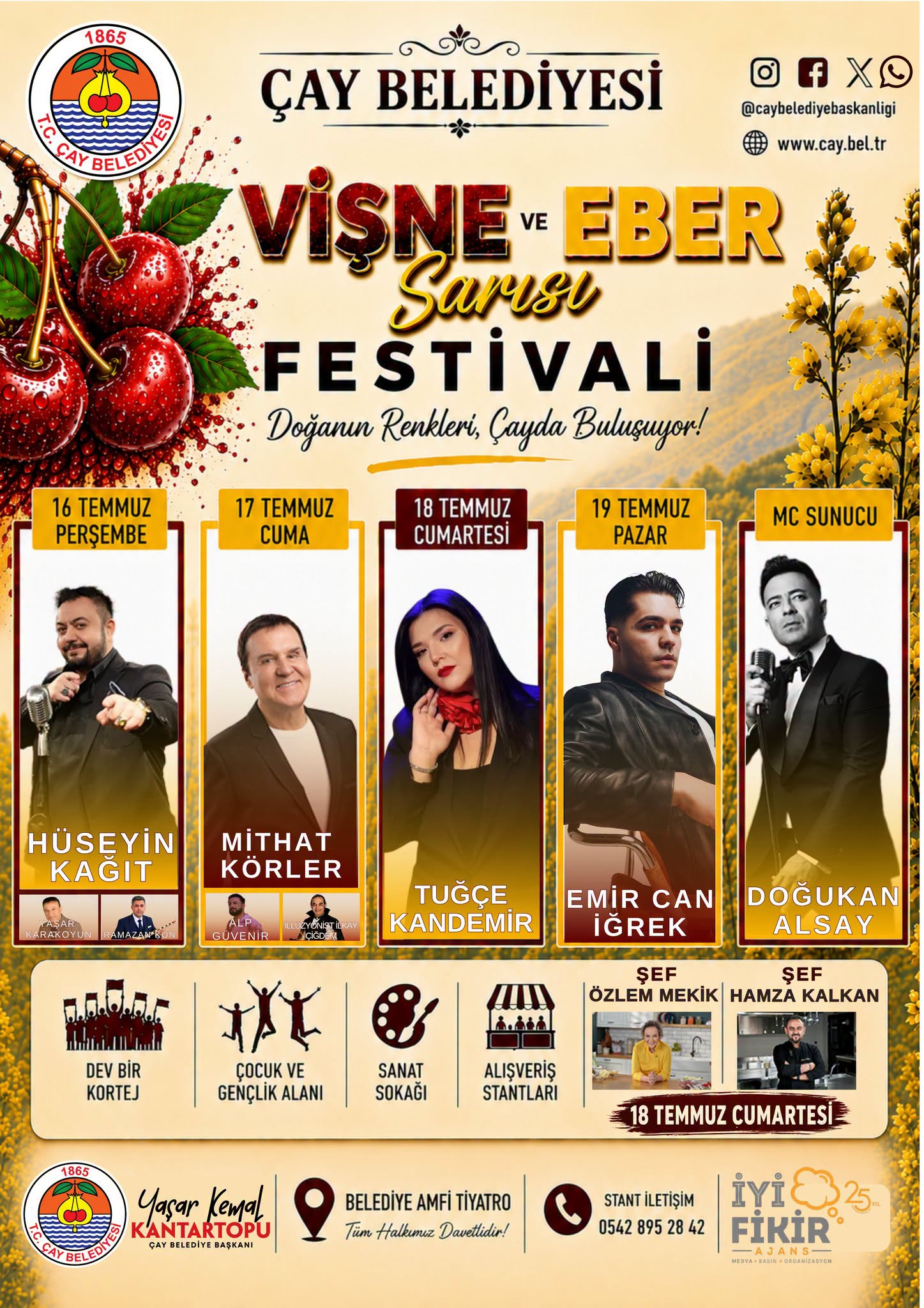 Vişne ve Eber Sarısı Festivali Büyük İlgiyle Tamamlandı.